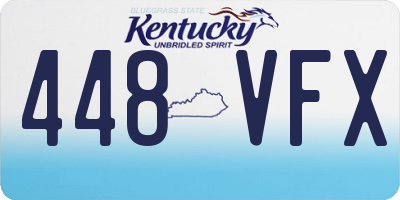 KY license plate 448VFX