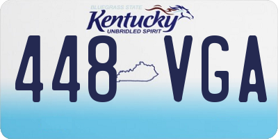 KY license plate 448VGA