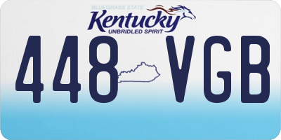 KY license plate 448VGB