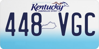 KY license plate 448VGC