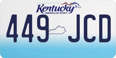 KY license plate 449JCD