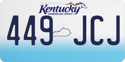 KY license plate 449JCJ