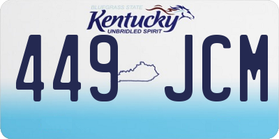 KY license plate 449JCM