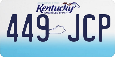KY license plate 449JCP