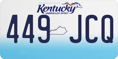 KY license plate 449JCQ