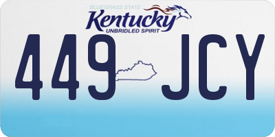 KY license plate 449JCY