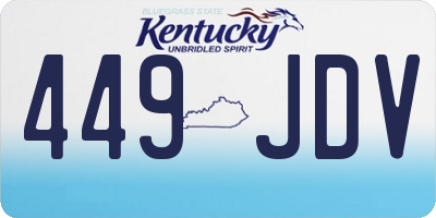 KY license plate 449JDV