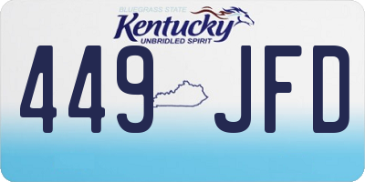 KY license plate 449JFD