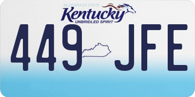 KY license plate 449JFE