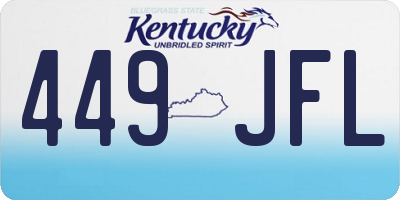 KY license plate 449JFL