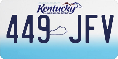 KY license plate 449JFV