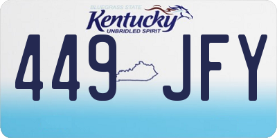 KY license plate 449JFY