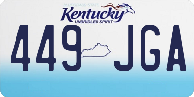 KY license plate 449JGA