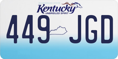 KY license plate 449JGD