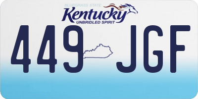 KY license plate 449JGF