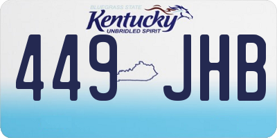 KY license plate 449JHB
