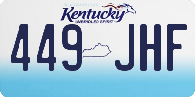 KY license plate 449JHF
