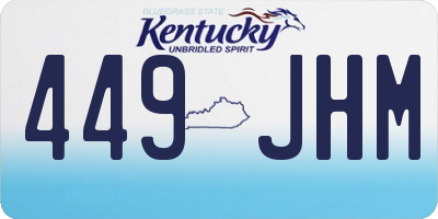 KY license plate 449JHM