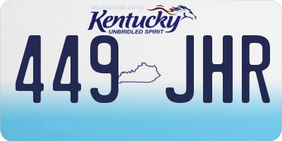 KY license plate 449JHR