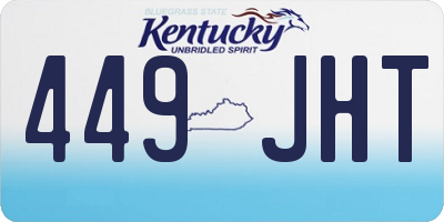 KY license plate 449JHT