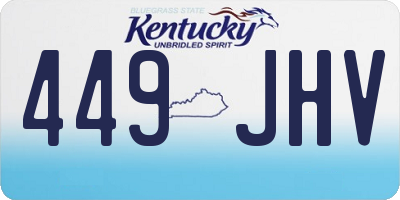 KY license plate 449JHV