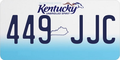 KY license plate 449JJC