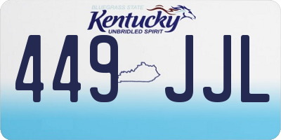 KY license plate 449JJL