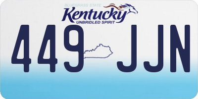 KY license plate 449JJN