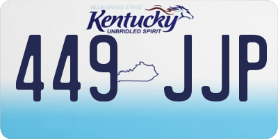 KY license plate 449JJP