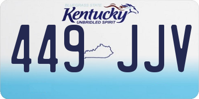 KY license plate 449JJV