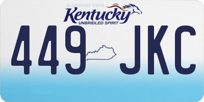 KY license plate 449JKC