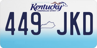KY license plate 449JKD