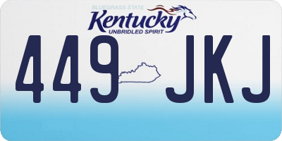 KY license plate 449JKJ