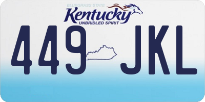 KY license plate 449JKL