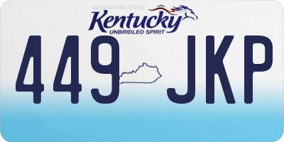 KY license plate 449JKP