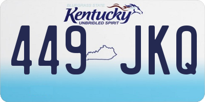 KY license plate 449JKQ