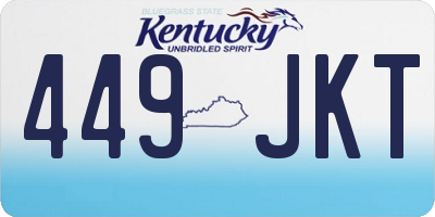 KY license plate 449JKT