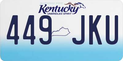 KY license plate 449JKU