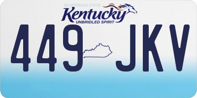 KY license plate 449JKV