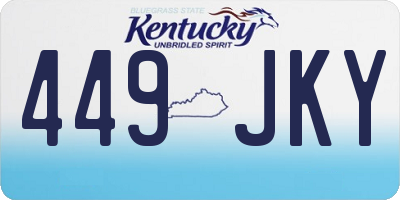 KY license plate 449JKY