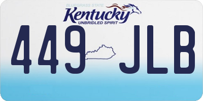 KY license plate 449JLB