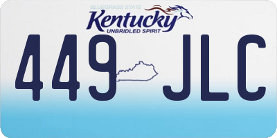 KY license plate 449JLC