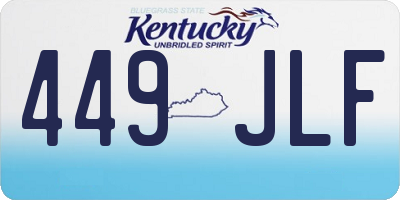 KY license plate 449JLF