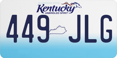 KY license plate 449JLG