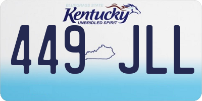 KY license plate 449JLL