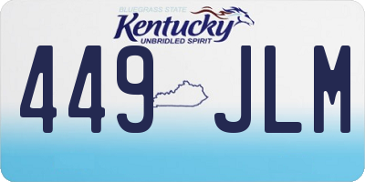 KY license plate 449JLM