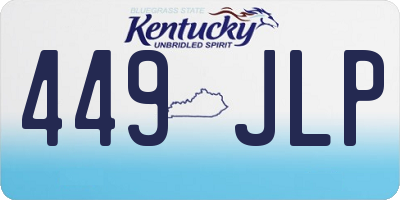 KY license plate 449JLP