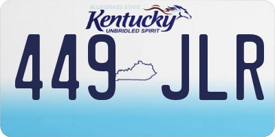 KY license plate 449JLR