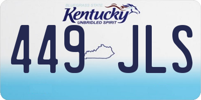 KY license plate 449JLS