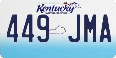 KY license plate 449JMA